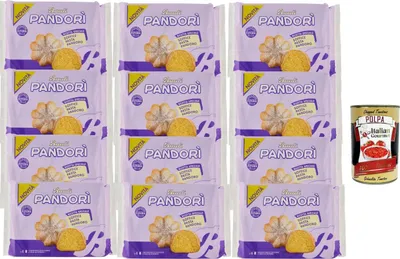 Produktbild von Bauli Pandorì Klassische 12x150g – weiches italienisches Hefegebäck einzeln verpackt, ideal zum Frühstück & Kaffee + Italian Gourmet polpa