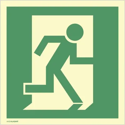 Produktbild von Dreifke® Schild Notausgang/Rettungsweg rechts, Kunststoff,langnachleuchtend, ...