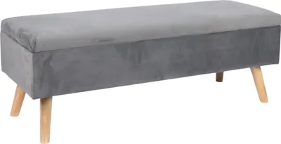 Immagine prodotto di Relaxdays 10051422_709, 1 persona/persone, Seduta con cuscino, Grigio, Velluto, Marrone, MDF, Legno