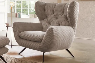 Produktbild von KAWOLA Sessel CHARME Hochlehnsessel Cord taupe