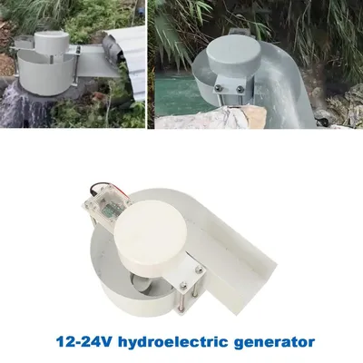Image de Micro-générateur hydroélectrique - Turbine à flux axial - Aimants permanents - Faible hauteur de chute - Technologie Vortex - 12–24 V - Unité autonome