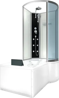Produktbild von Kombination Whirlpool Dusche K50-L00-WP Duschkabine Wanne 170x100 cm