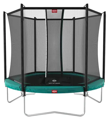 Produktbild von BERG Trampolin Favorit Regular 330 + Sicherheitsnetz Comfort Stahlrahmen Grün