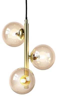 Produktbild von home24 Pendelleuchte - 3-flammig - Metall / Glas
