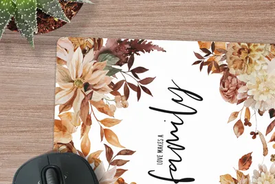 Produktbild von MuchoWow® Mauspad Mousepad Zitate - Liebe macht eine Familie - Sprichwörter 30x40 cm - Mousepads - Maus Mat - Pad - Mausunterlage - Mausmatten