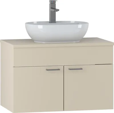 Immagine prodotto di Mobile lavabo Badplaats Colorado 80 x 46 cm Cashmere - Mobile bagno sospeso con 2 cassetti