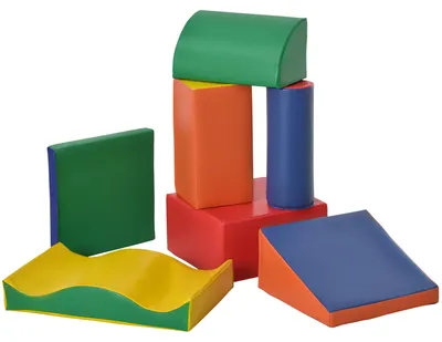 Image de Blocs de construction souples - Jouets de construction - Blocs à empiler - Blocs en mousse - Jouets pour enfants - Colorés