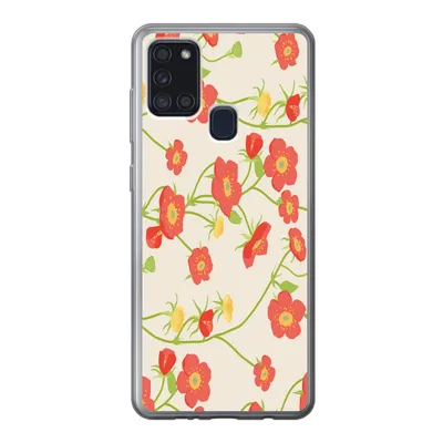 Produktbild von MuchoWow® Handyhülle Schutzhülle Hülle für Samsung Galaxy A21s Blume - Feldblumen - Muster Silikon Softcase Handy Hülle - Hartschale