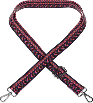 Produktbild von EAZY CASE - Verstellbarer Taschengurt, Ersatz Schultergurt für Handtaschen, Umhängeband mit Karabiner in Silber, breiter Taschenriemen für Taschen, DIY Taschenband in Rosa