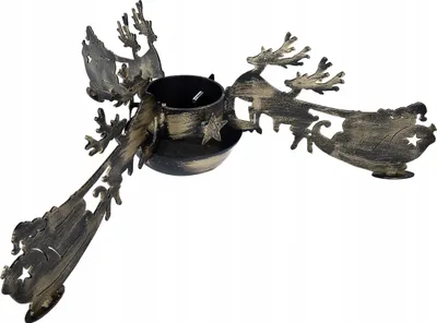 Produktbild von STÄNDER FÜR BAUM MIT GROßER WEIHNACHTSSCHALE WEIHNACHTSBAUM METALLVERZIERTE SCHLITTEN