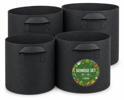 Produktbild von Pflanzsäcke Set Schwarz, Set:Gemüse Set