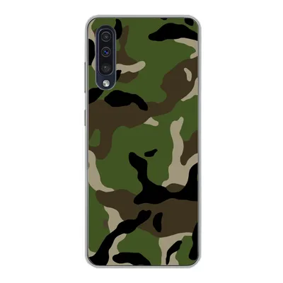 Produktbild von MuchoWow® Handyhülle Schutzhülle Hülle für Samsung Galaxy A30s Militärisches Tarnungsmuster Silikon Softcase Handy Hülle - Karteninhaber