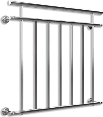 Produktbild von MONZANA® Französischer Balkon Edelstahl Pflegeleicht 90x100cm 7 Füllstäbe Balkongeländer Terrassengeländer Fensterschutz