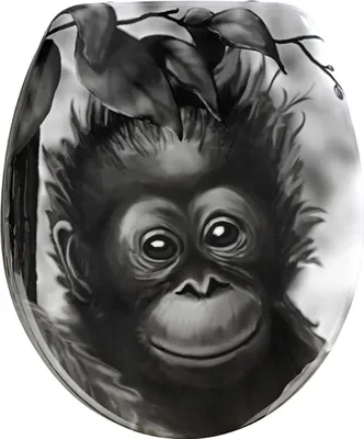 Image de Siège WC WENKO avec motif singe en plastique