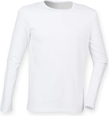 Produktbild von SF Men SF124 | Herren Feel Good Long Sleeved Stretch T / langer Schnitt - Farbe: White - Größe: XL