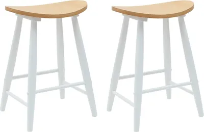 Produktbild von vidaXL Esszimmerstühle 2 stk. Massives Gummiholz Weiß 46 x 37 x 63 cm