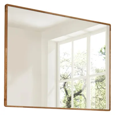 Produktbild von Garderobenspiegel - 100 x 80 cm - Wildeiche massiv geölt