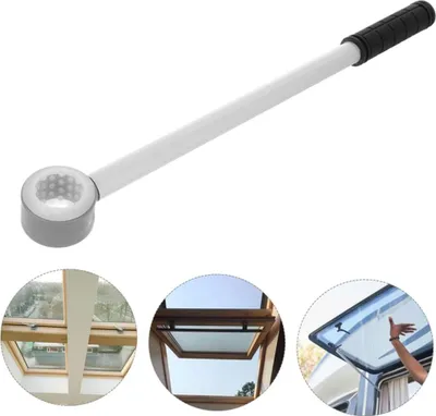 Produktbild von Fensteröffner 0,6 m Aluminium, leicht & langlebig, universal Öffnungsstab mit Griffverlängerung, sicher & tragbar