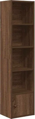 Obrázek produktu pro vidaXL Regál na knihy Hnědý dubový vzhled 31x24x127 cm Materiál na bázi dřeva