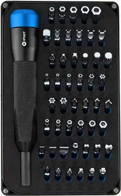 Produktbild von iFixit EU145391, Stahl, 12-Kerben-Flansch, Flach, Phillips, Pozidriv, Sicherheitstorx, Sicherheitshex (imperial),..., PH 0, PH 1, PH 2, PH 3, PZ 1, PZ 2, PZ 3, 4,6,8 mm, 1/4, 1/8, 3/16, 5/32, 7/32, 9/64