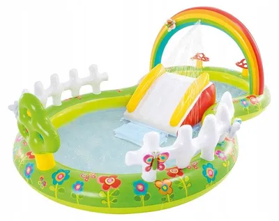 Produktbild von Intex Wasser-Spielplatz Planschbecken mit Rutsche und Sprinkler