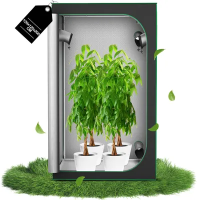 Produktbild von UISEBRT Grow Zelt für Indoor Pflanzenzucht – Lichtundurchlässige Growbox mit Mylar-Beschichtung & Lüftungsöffnungen, ideal für Hydroponik & Gemüse – 120 x 120 x 200 cm
