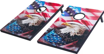 Zdjęcie produktu dla Zestaw do gry w cornhole 3x2 ft Przenośna plansza do gry w cornhole z drewna z 8 woreczkami