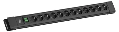Produktbild von BACHMANN CONNECTUS 12xCEE7/3, 1xSchalter 2,0m CEE7/7 Schwarz
