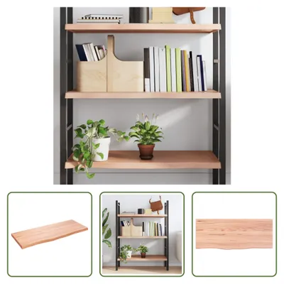 Produktbild von The Living Store Wandregal Hellbraun 100x40x(2-4) cm Massivholz Eiche Behandelt