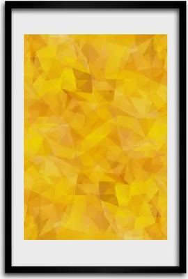 Produktbild von Bild - Bilderrahmen - 40 cm x 60 cm - MDF - Rahmen - Wandkunst - Abstraktion Dreiecke