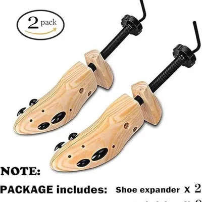 Produktbild von Famanu Schuhspanner Set von 2 - aus natürlichem Holz - verstellbar in Länge und Breite