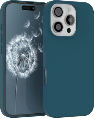 Produktbild von EAZY CASE Silikonhülle für Apple iPhone 16 Pro, Silikon Backcover Schutz in Blau
