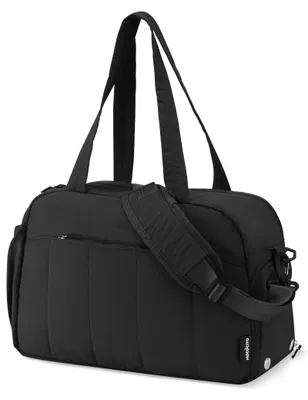 Gymtas für Damen, wasserabweisend, 25 l, mit Schuhfach, Schwarz