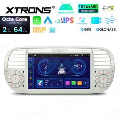 Image de Xtrons IDS7050FLC : Autoradio Android pour Fiat 500 (2007-2015), écran de 7 pouces avec navigation