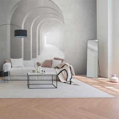 Zdjęcie produktu dla Profhome 399161-GU Tapeta flizelinowa architektura matowa kolor szary biały 3,71 m x 2,8 m