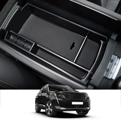 Immagine prodotto di Console centrale con vano portaoggetti, braccioli e contenitore, colore nero, per interni auto