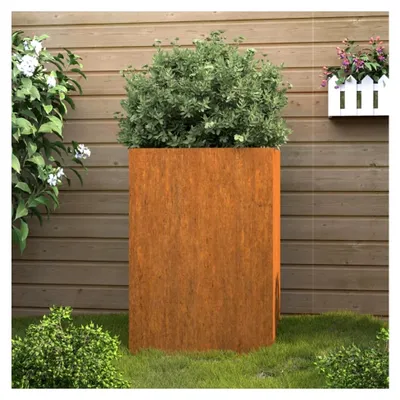 Produktbild von Pflanzkübel 42x38x75 cm Cortenstahl für Rasen und Garten