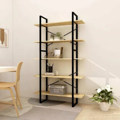 Produktbild von vidaXL Bücherregal 5 Fächer 100x30x175 cm Massivholz Kiefer - Bücherregal - Bücherregale - Bücherschrank - Büroregal