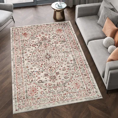 Produktbild von Tapiso Teppich RETRO Modern Used Effekt Braun Grau Wohnzimmer 140 x 200 cm