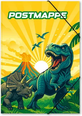 Produktbild von ITENGA Postmappe aus Karton A4 Motiv Dinosaurier - DINO WORLD