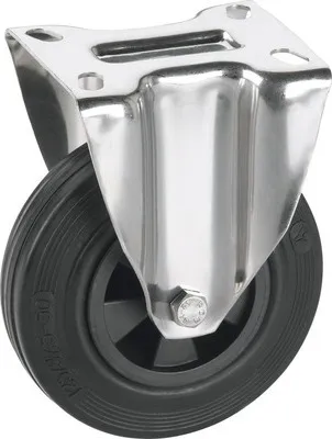 Produktbild von Tarrox Bockrolle 100x30 mm mit Vollgummireifen bis 60 kg, Plattengröße 100x85 mm