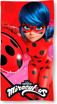 Produktbild von Zagtoon Miraculous Ladybug Mikrofasertuch Rot Rot One Size