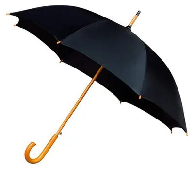 Produktbild von Falconetti Langer Herren-Regenschirm, automatisches Öffnen, Holzgriff und Griff,