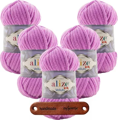 Produktbild von 5 x ALIZE Velluto 378 Orchid mit Label