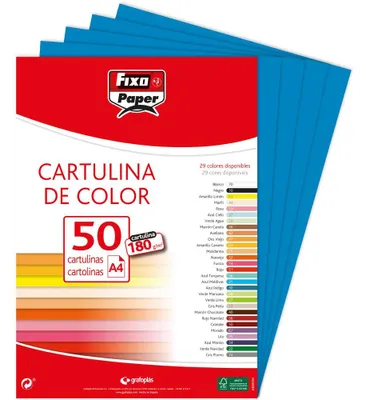 Produktbild von Fixo 11110330 – Pack von 50 Karton, A4, blau