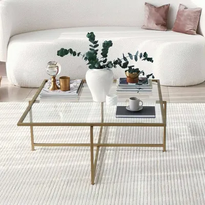 Produktbild von Mascate - Couchtisch, 85x85x35h cm Gold, Anlaufbeständig