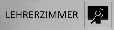 Produktbild von CombiCraft Aluminium Türschild Lehrerzimmer 165x45mm mit 3M-Tape