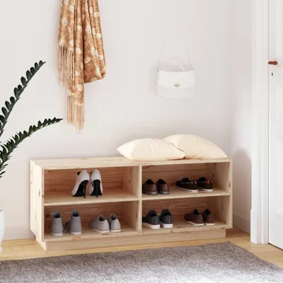 Obrázek produktu pro The Living Store stojan na boty 110x34x45 cm z masivního borovicového dřeva