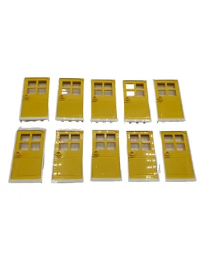 Image de LEGO® 1x4x6 Portes Jaune et cadre blanc pour maison, bâtiment NOUVEAU ! Quantité 100x