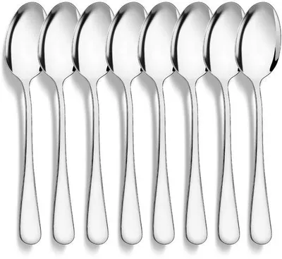 Productafbeelding van Set van 8 Roestvrijstalen Soeplepels, 18,5 cm (Zilver)